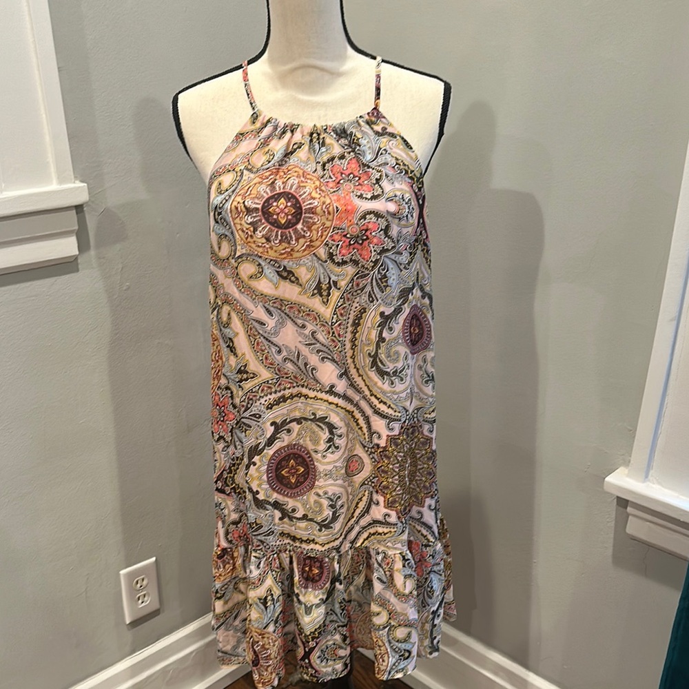 Perfect Paisley Print Sleeveless Dress- Davi & Dani- size M